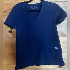 Figs Casma - Three-Pocket Scrub Top XS Navy